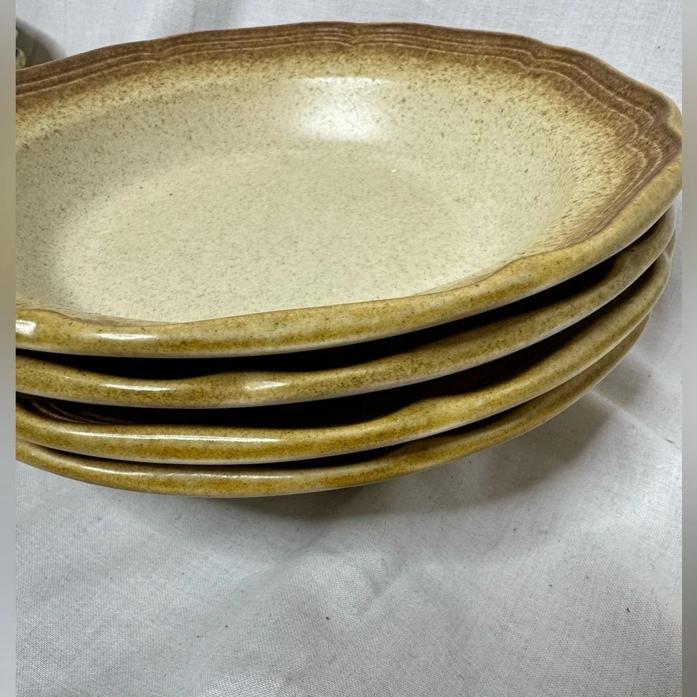 Vintage Mikasa Whole Wheat Stoneware‎ Set of 4 Soup Salad Cereal Pasta Bowl